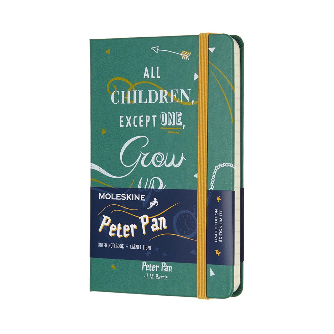 Блокнот Moleskine Limited Peter Pan карманный 192 страницы в линейку 9х14 см Зеленый
