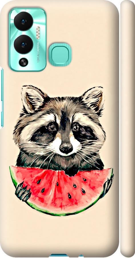 Чехол на Infinix Hot 12 Play Енотик с арбузом (4605m-2759-42517)