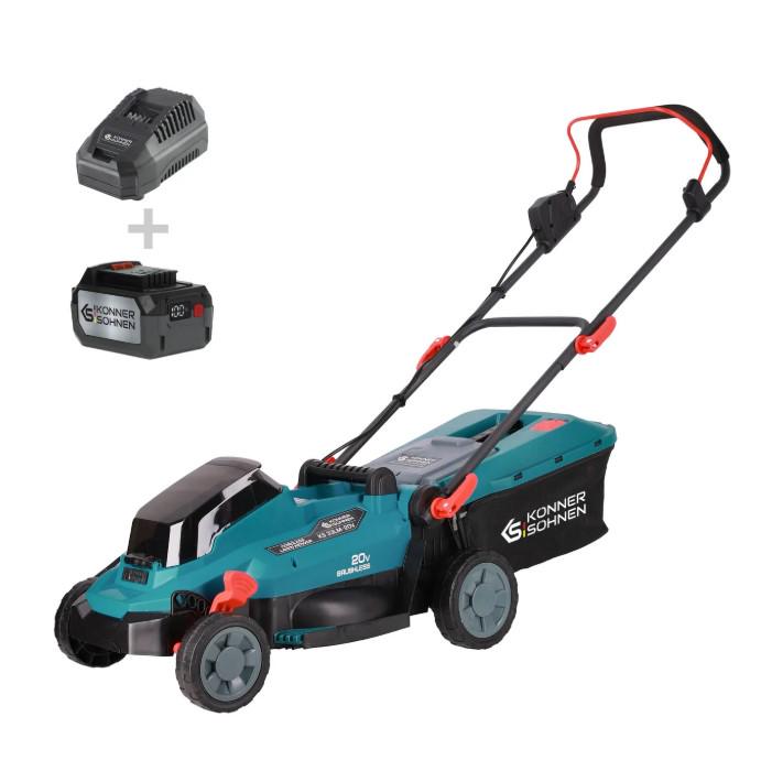 Газонокосарка акумуляторна Konner&Sohnen KS 33LM-20V set з акумулятором та зарядним пристроєм (63175) - фото 9