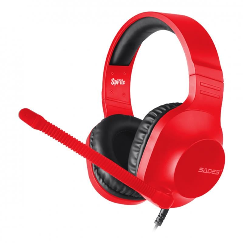 Наушники Sades SA-721 Spirits Stereo Eco-leather 50 мм 2 м  Red (sa721rdj)