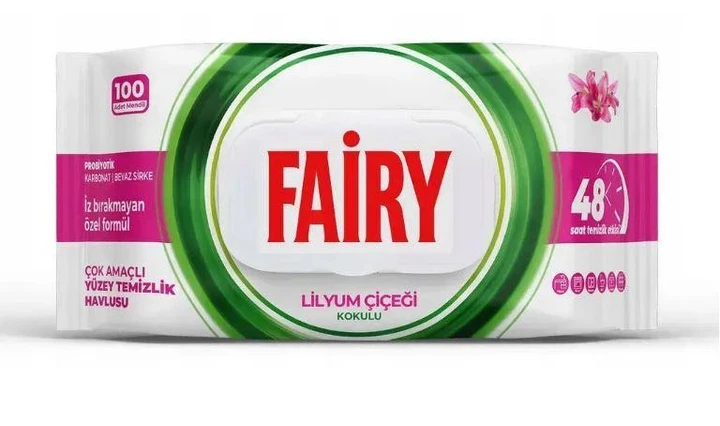 Вологі серветки для прибирання Fairy Lilyum Cicieg 100 шт.
