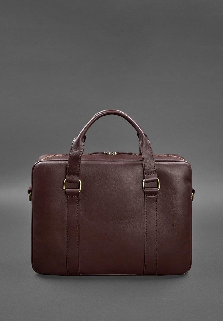 Сумка кожаная для ноутбука и документов Бордовый (A-027193) - фото 4 Сумка кожаная для ноутбука и документов Бордовый (A-027193) - фото 4