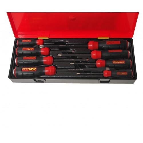 Набор отверток PH0-PH3 SL3.0-SL8.0 c алмазным жалом 8 шт. (K7084 JTC) - фото 2 Набор отверток PH0-PH3 SL3.0-SL8.0 c алмазным жалом 8 шт. (K7084 JTC) - фото 2