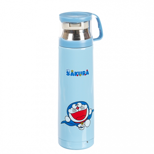 Термос металлический Кот Дораэмон в полете 0001J/C 500 мл