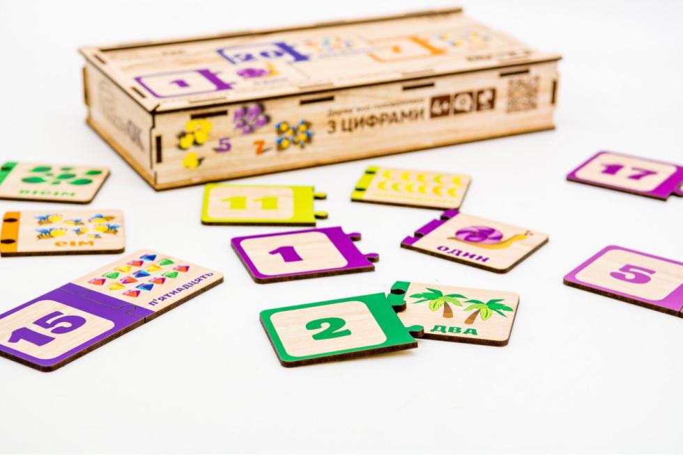 Сортер пазл головоломка дерев'яна дитяча розвиваюча PuzzleOK Цифри - фото 2 Сортер пазл головоломка дерев'яна дитяча розвиваюча PuzzleOK Цифри - фото 2