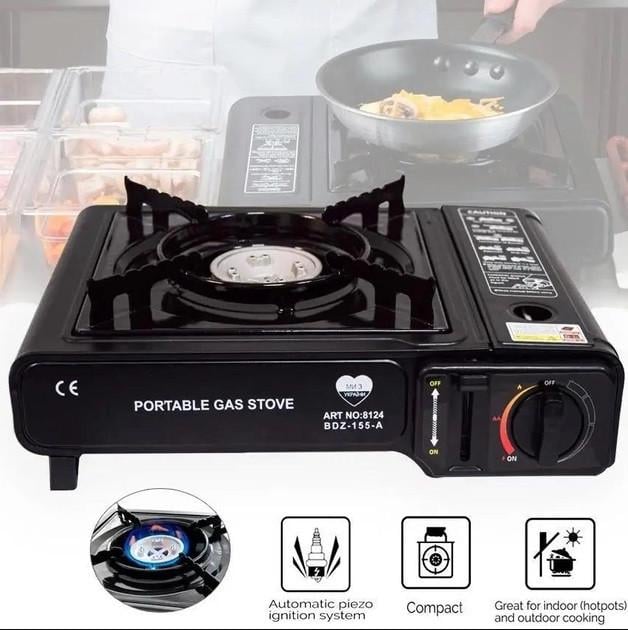 Газовая плита с пьезоподжигом Portable Gas Stove BK-167-A + 2 балона газу (0170) - фото 3