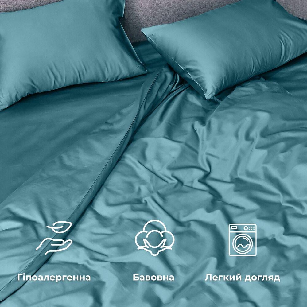 Комплект постільної білизни IDEIA сатин бавовна преміум євро 200х220 см М’ятний (26825) - фото 12 Комплект постільної білизни IDEIA сатин бавовна преміум євро 200х220 см М’ятний (26825) - фото 12