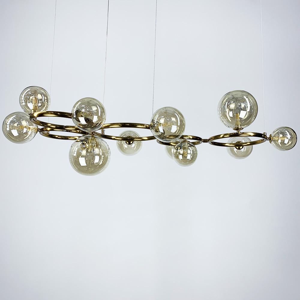 Люстра Gorizia на 12 бурштинових плафонах Латунь (sg 44/12 gd/am) - фото 5