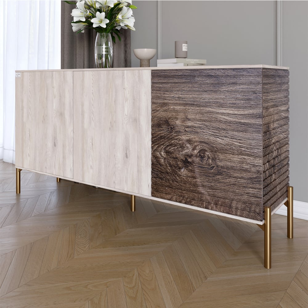 Комод Lion Грей 154x38x76,5 см Самоа Дымчатый/Дерево (LION-041846)