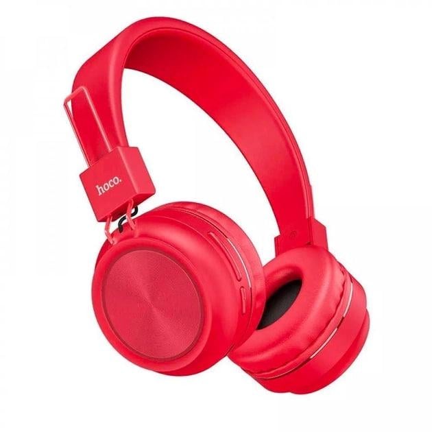 Навушники бездротові HOCO W25 Promise Wireless Headphones Bluetooth Red (000247)