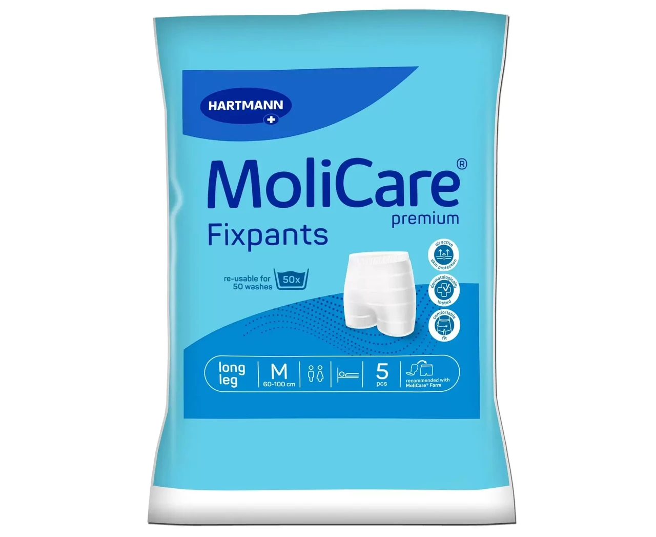 Брюки для фиксации прокладок MoliCare premium fixpants эластичные удлиненные М 5 шт.