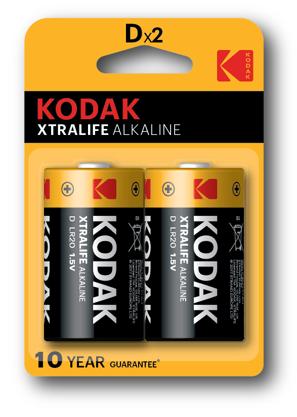 Батарейка Kodak XtraLife D/LR20 Alkaline 1,5v 2 шт. (36721317)