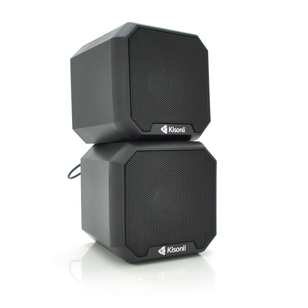 Набор портативных колонок Kisonli 2.0 KS-02 USB 3,5 мм Черный (23409)