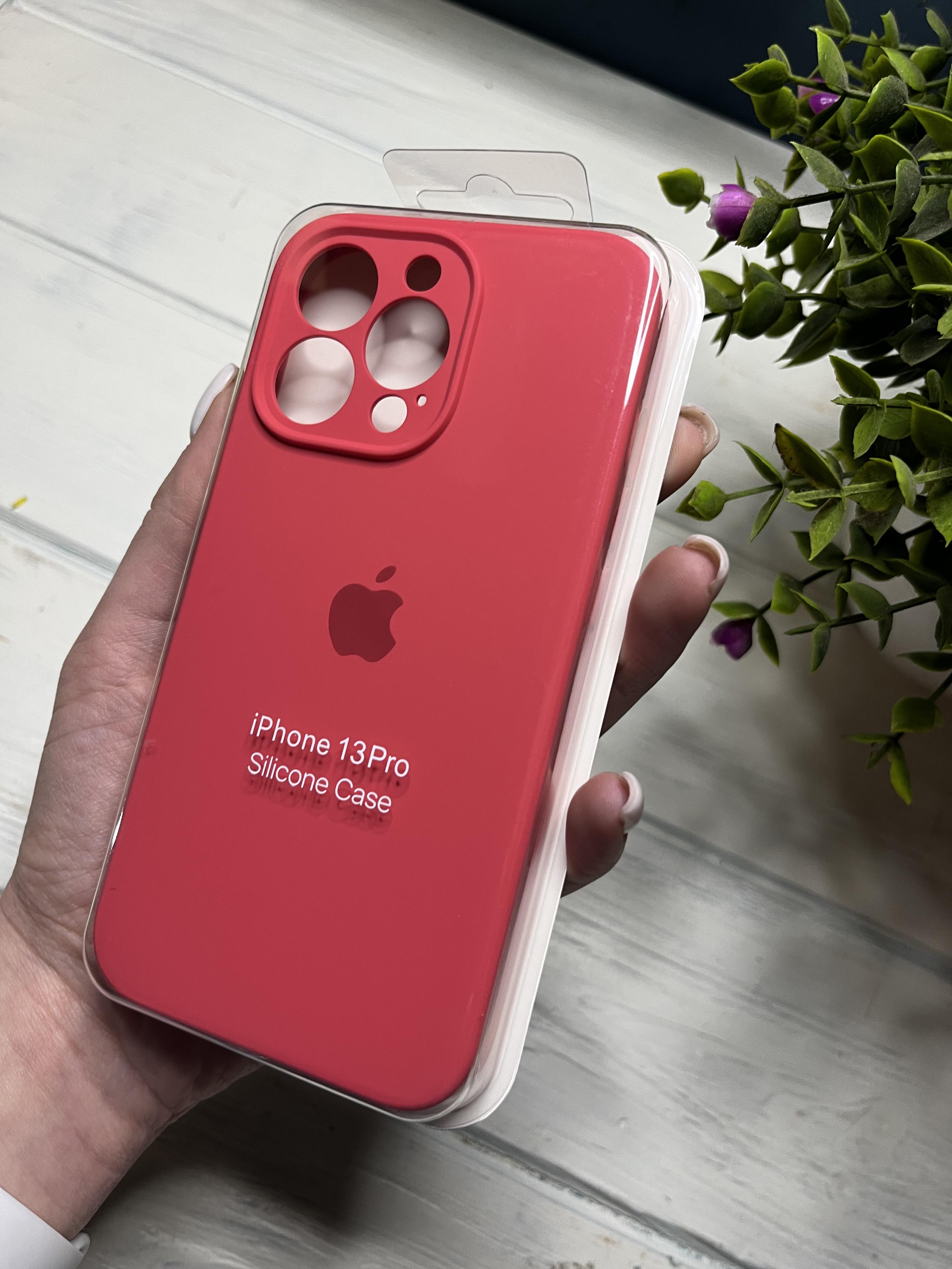 Чехол накладка на iPhone (Айфон) 13 Pro закрытый низ и закрытая камера silicone case full camera Apple