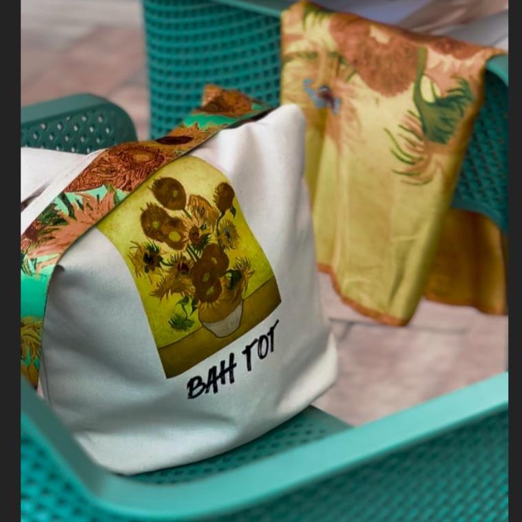 Сумка полотняна з художнім принтом Соняхи (00218) - фото 3 Сумка полотняна з художнім принтом Соняхи (00218) - фото 3