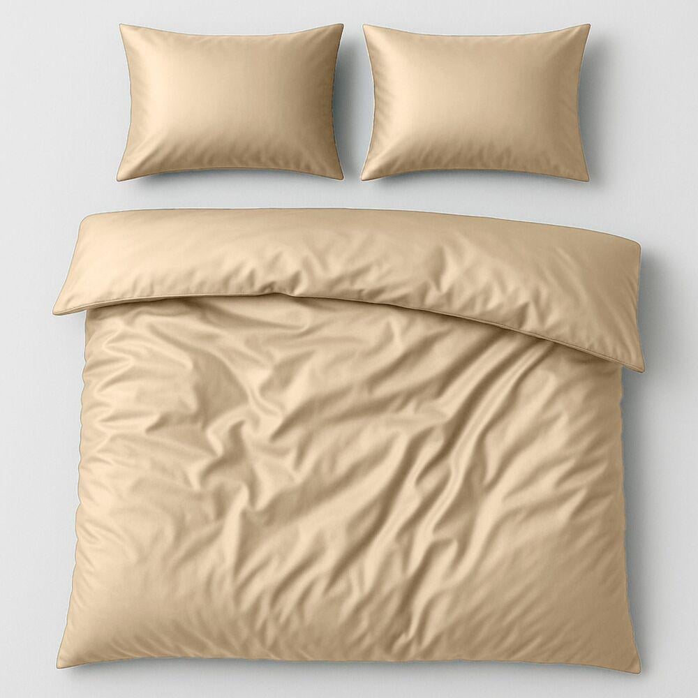 Комплект постельного белья евро IDEIA пододеяльник 200x220 см/2 наволочки 50x70 см премиум сатин хлопок Бежевый (26845) - фото 1 Комплект постельного белья евро IDEIA пододеяльник 200x220 см/2 наволочки 50x70 см премиум сатин хлопок Бежевый (26845) - фото 1
