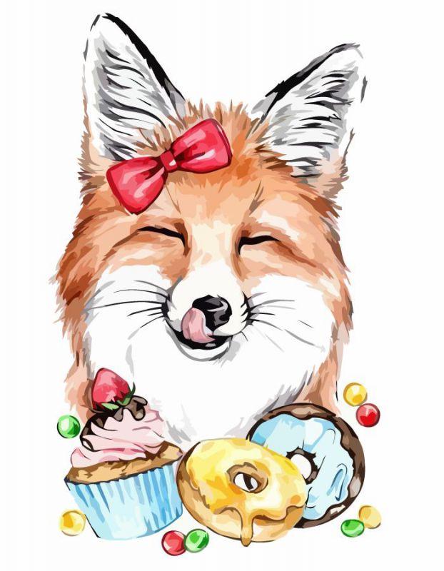 Картина по номерам Rosa Сute Fox 35х45 см (N00013208)
