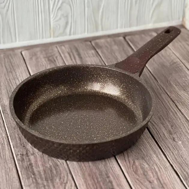 Набір посуду Higher Kitchen HK-315 з гранітним антипригарним покриттям 7 предметів Коричневий (2484653689) - фото 5 Набір посуду Higher Kitchen HK-315 з гранітним антипригарним покриттям 7 предметів Коричневий (2484653689) - фото 5