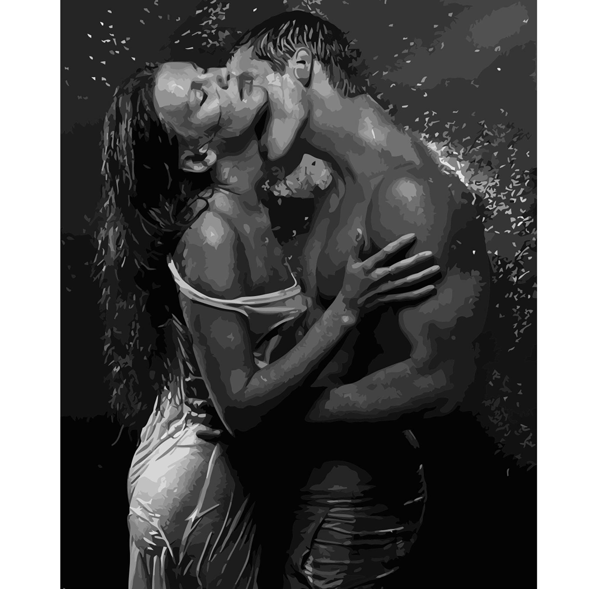 Картина за номерами Strateg Пристрасть під дощем 40x50 см (VA-2520)