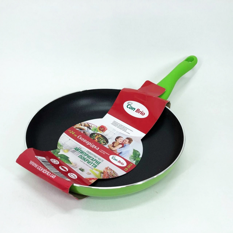 Сковорода Con Brio СВ-2414 антипригарная 24 см Green (tf5172) - фото 11 Сковорода Con Brio СВ-2414 антипригарная 24 см Green (tf5172) - фото 11