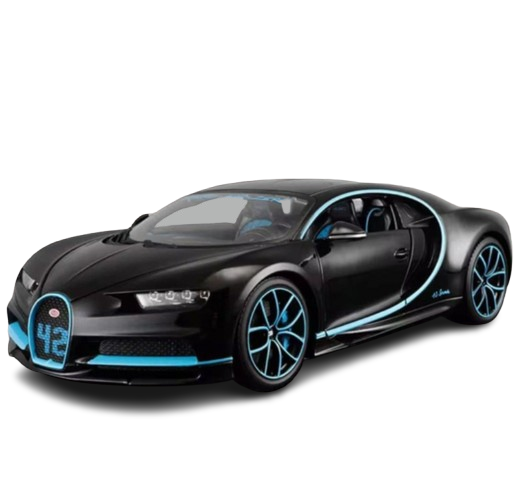 Модель игрушечного автомобиля металлическая Bugatti Chiron 1:32 15 см звук/свет Черный/Синий Модель игрушечного автомобиля металлическая Bugatti Chiron 1:32 15 см звук/свет Черный/Синий