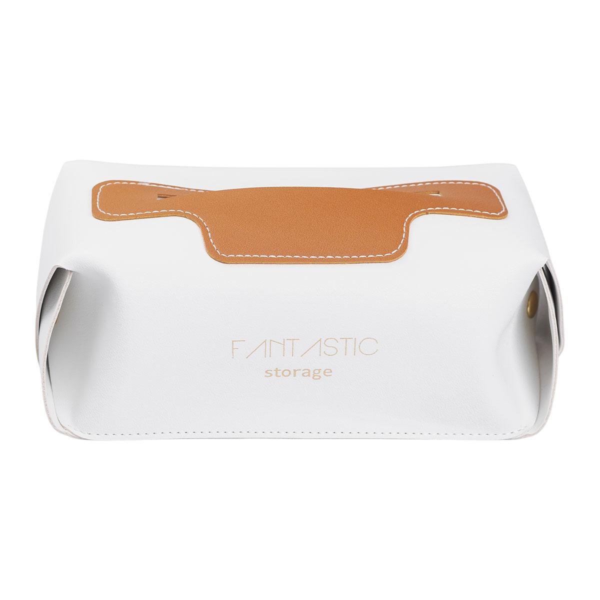 Салфетница из экокожи HP-3-210W 21х12х8 см Белый (A-033509) - фото 2