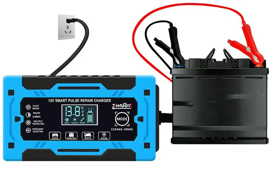 Зарядний пристрій автомобільний 12В 10А Blue (26642934) - фото 9 Зарядний пристрій автомобільний 12В 10А Blue (26642934) - фото 9