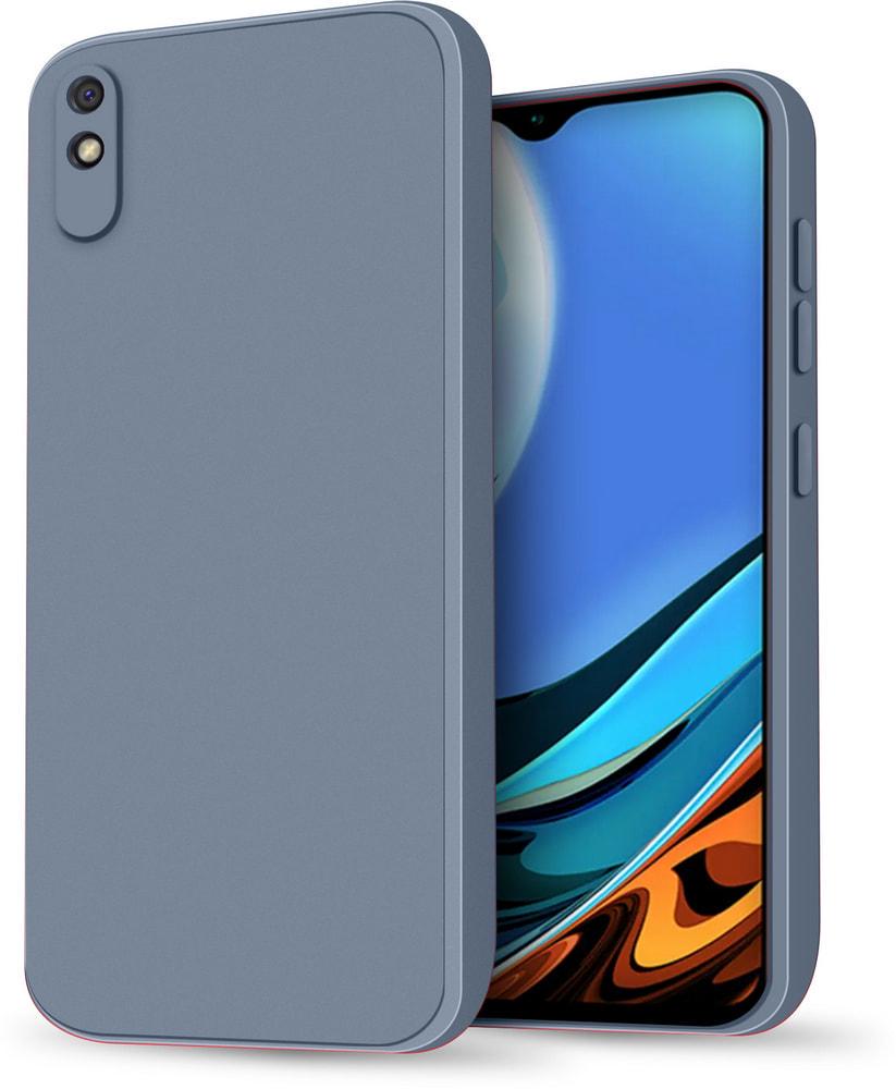 Силіконовий чохол HardCorner Xiaomi Redmi 9A (з мікрофіброю) Gray Blue (34843-6D)