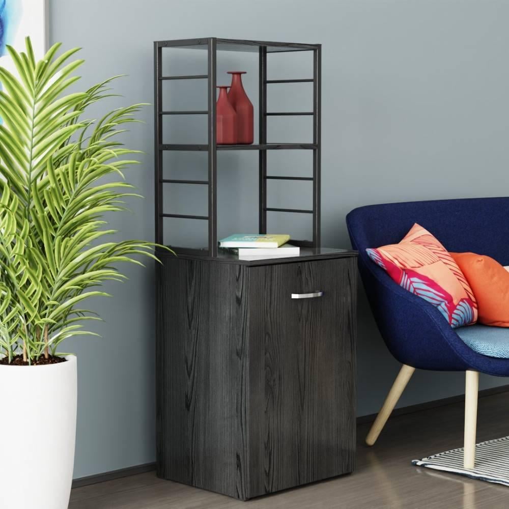 Стіл-тумба трансформер Ferrum-decor Смарт 4/2 з етажеркою метал/ДСП 16 мм 1430x1450x600 мм Чорний/Сосна Кембра (FRD-105132) - фото 1 Стіл-тумба трансформер Ferrum-decor Смарт 4/2 з етажеркою метал/ДСП 16 мм 1430x1450x600 мм Чорний/Сосна Кембра (FRD-105132) - фото 1