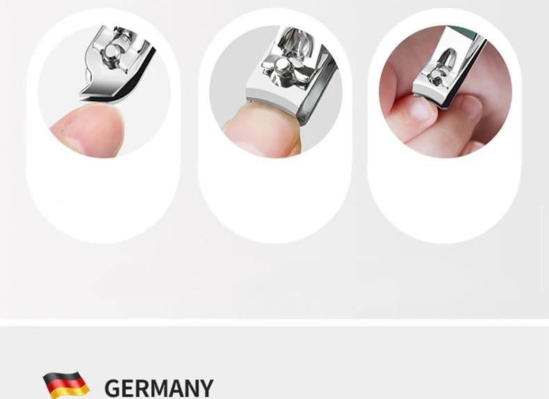 Манікюрний набір з нержавіючої сталі 9 пр. зі шкіряним чохлом Зелений - фото 8