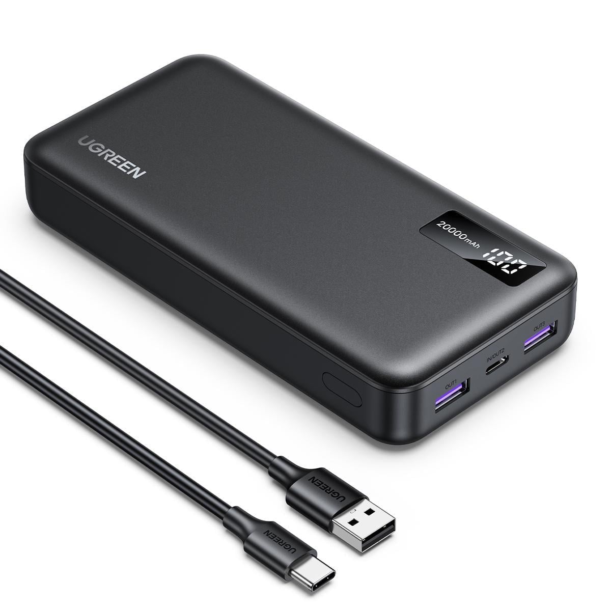 Акумулятор зовнішній для телефону UGREEN PB312 20000 mAh 22,5W Two-way Fast Charging Black (25683) Акумулятор зовнішній для телефону UGREEN PB312 20000 mAh 22,5W Two-way Fast Charging Black (25683)
