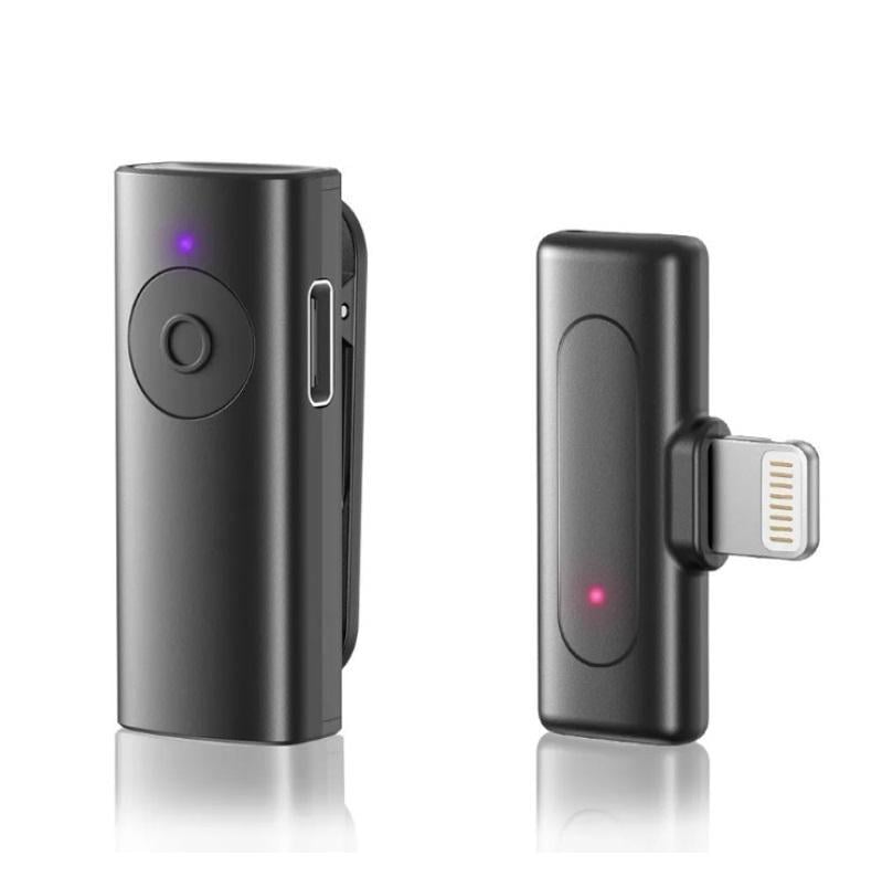 Микрофон петличный беспроводной New Bee WD21 для смартфона с адаптером для Lightning