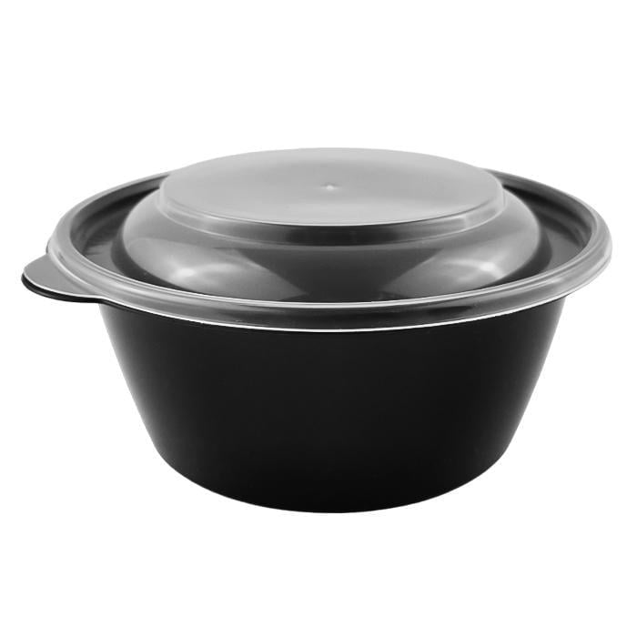 Супница одноразовая с крышкой 500 мл 100 шт. Черный (6328)