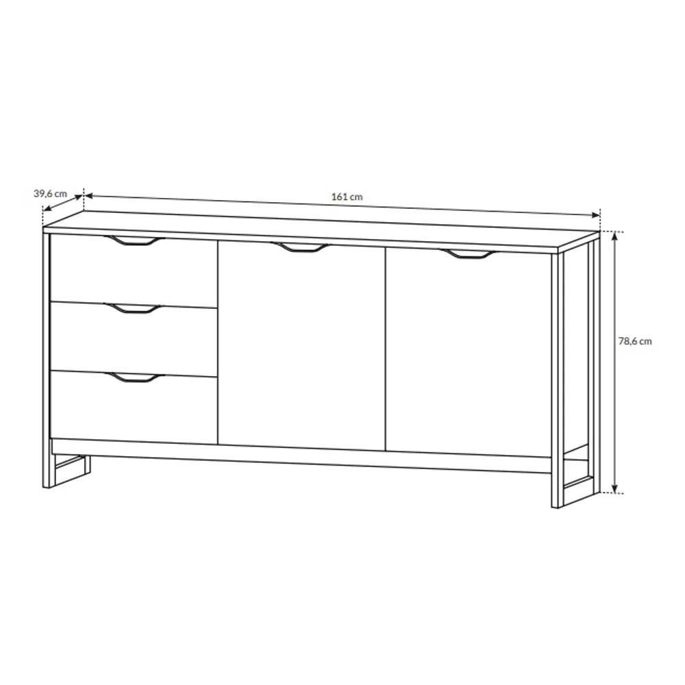 Комод GARDEN 2D3S/160 Дуб санд гранж/Матера (899586) - фото 5