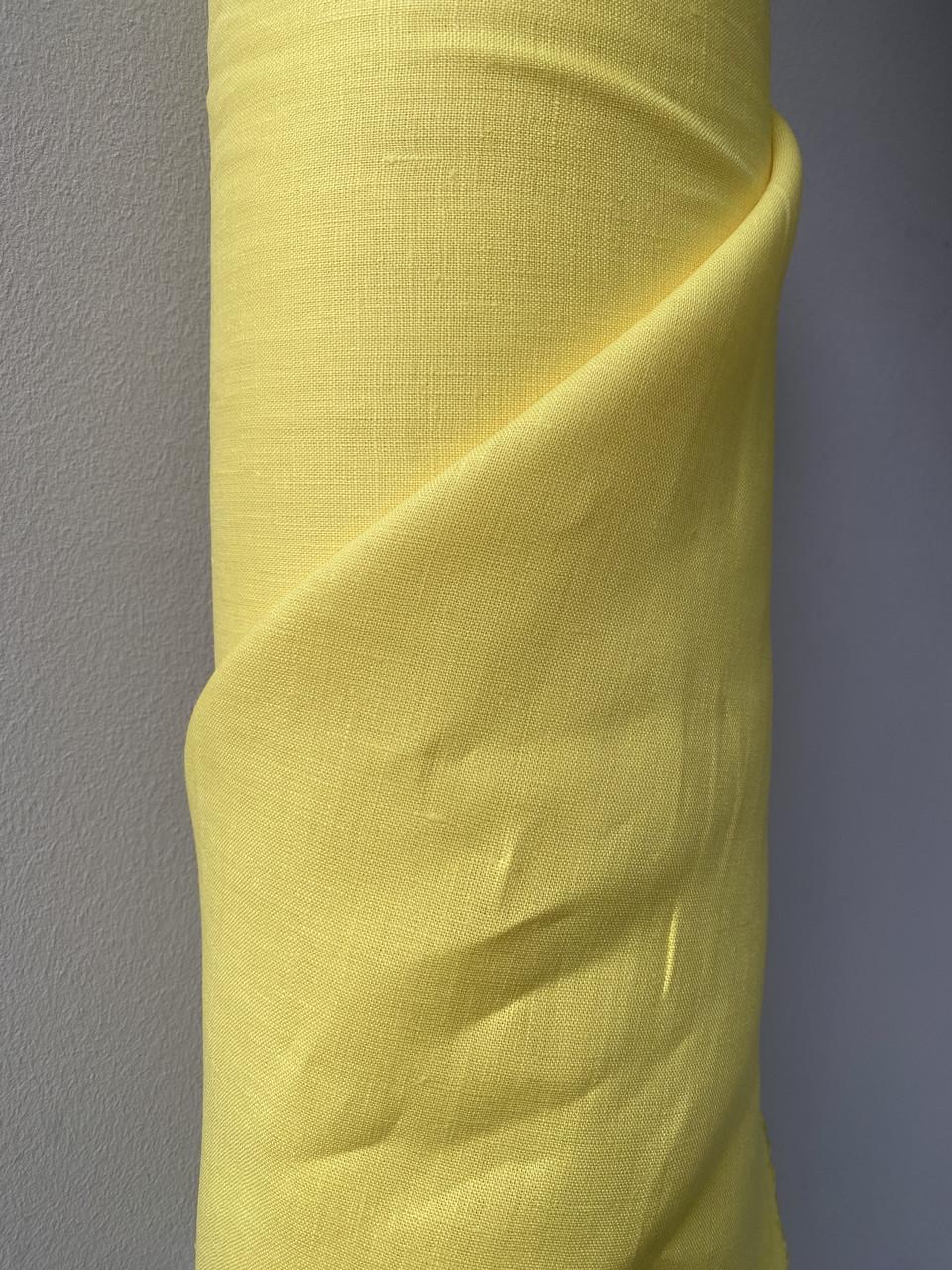 Тканина LINEN PLUS 100% льон 143 см 1490 Лимонний - фото 4 Тканина LINEN PLUS 100% льон 143 см 1490 Лимонний - фото 4