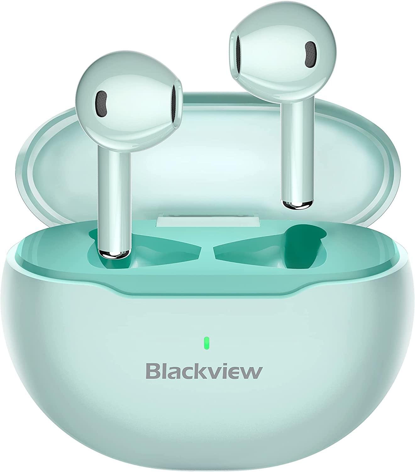 Наушники TWS Black view AirBuds 6 Green - фото 2