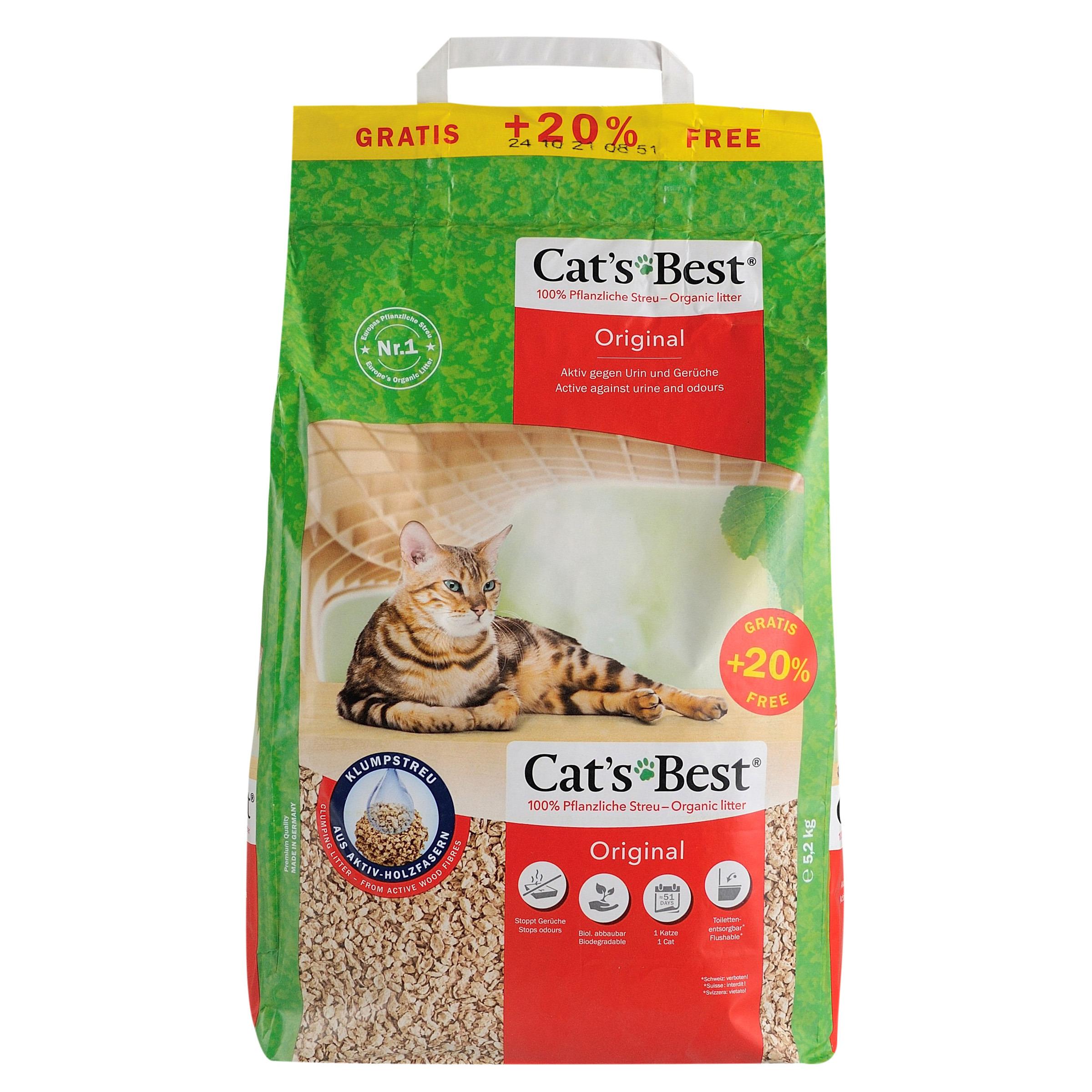 Наповнювач туалета для котів Cat's Best 10+2 л 5,2 кг