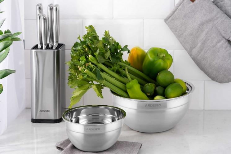 Миска Ardesto Gemini неіржавка сталь 3,2 л (AR1624SS) - фото 2 Миска Ardesto Gemini неіржавка сталь 3,2 л (AR1624SS) - фото 2