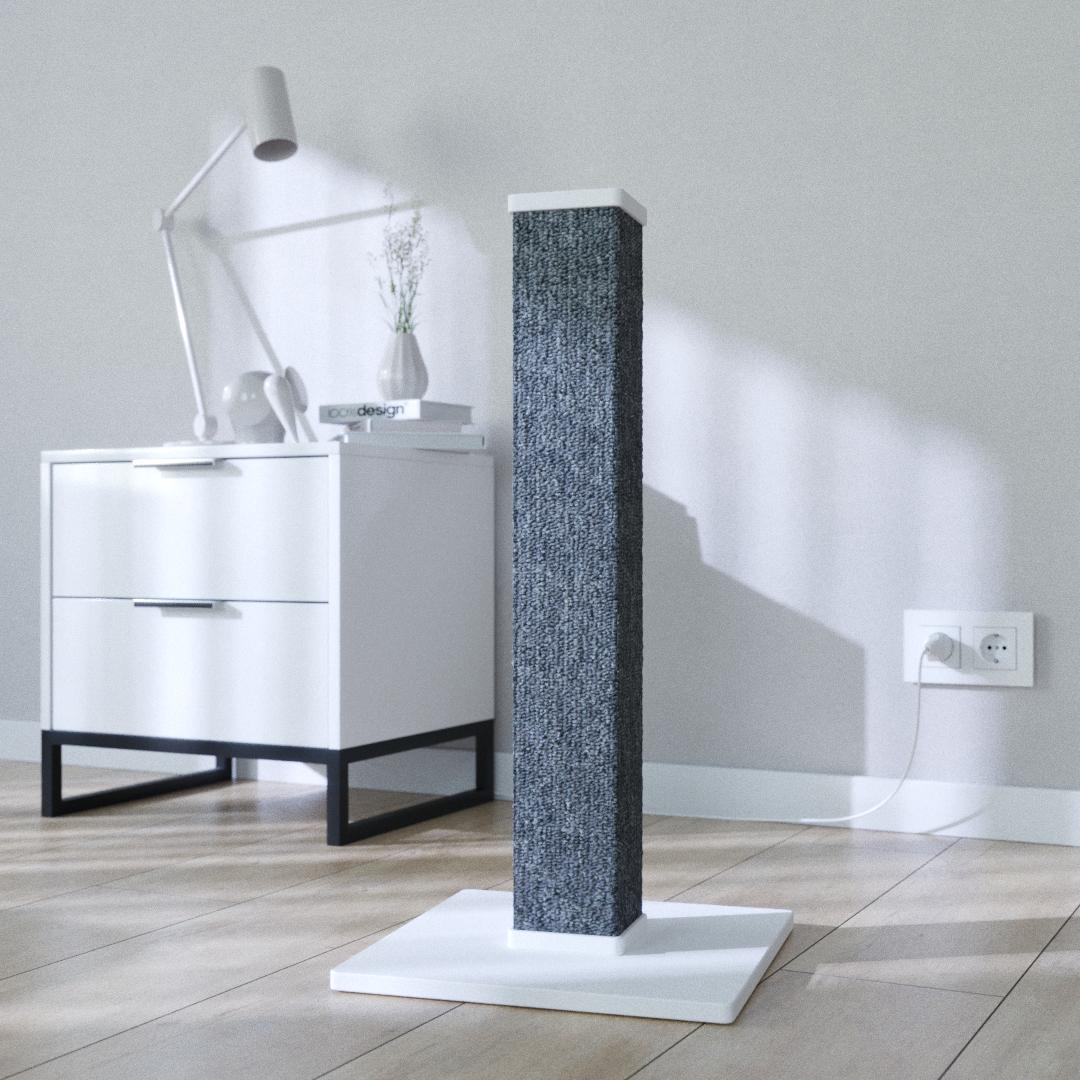 Когтеточка Furry Choice Scratching Tower столбик 35x35x70 см Белый - фото 1 Когтеточка Furry Choice Scratching Tower столбик 35x35x70 см Белый - фото 1