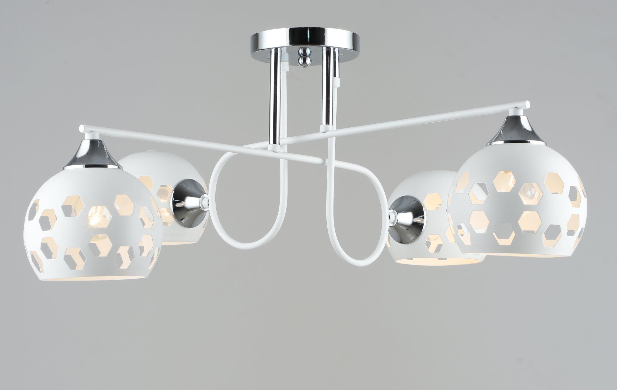 Люстра металлическая Sirius B A4244/4 WT/CR на 4 плафона