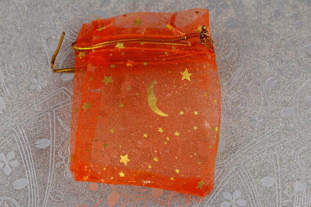 Мешочек из органзы месяц со звездами 12х8 см Оранжевый (1698572222) - фото 2 Мешочек из органзы месяц со звездами 12х8 см Оранжевый (1698572222) - фото 2