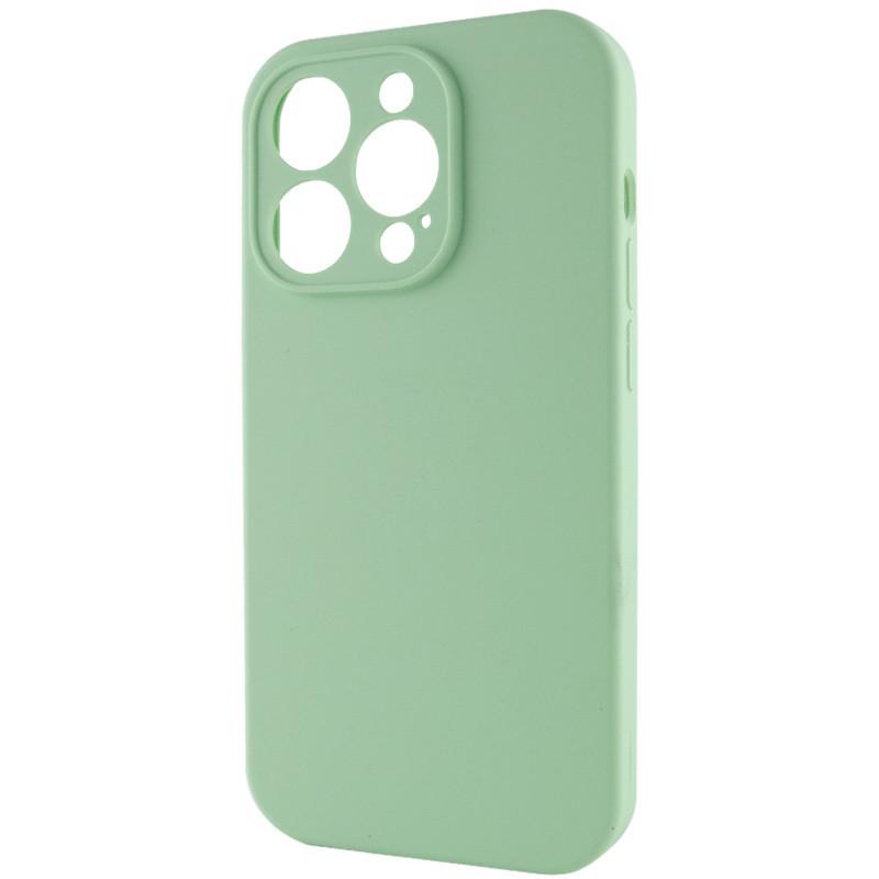 Противоударный чехол Silicone Case Full Camera Protective (AA) NL для Apple iPhone 15 Pro (6.1") Зеленый / Pistachio - фото 3