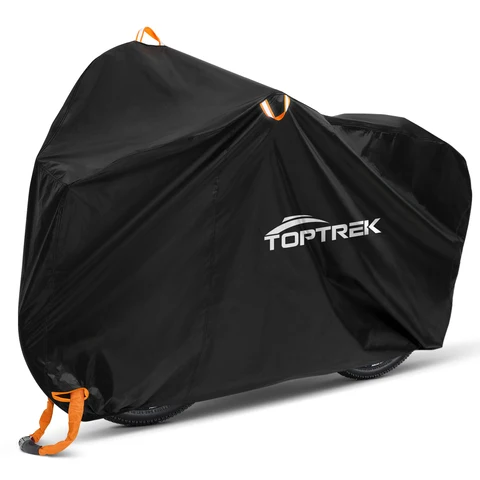 Чохол-тент водонепроникний для велосипеда/скутера/мотоцикла Toptrek 210D Oxford Fabric Waterproof у чохлі Чорний Чохол-тент водонепроникний для велосипеда/скутера/мотоцикла Toptrek 210D Oxford Fabric Waterproof у чохлі Чорний