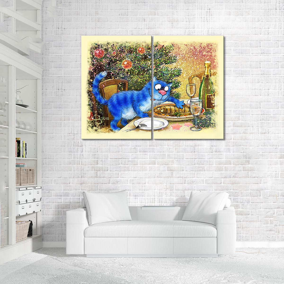 Модульная картина Заливная рыба 2 модуля общий размер 60x90 см (_rinaz_20162225005)