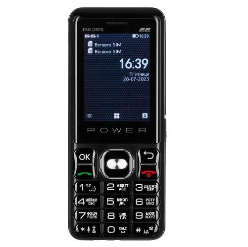 Мобільний телефон 2E E240 2023 2500 mAh Чорний (13379258)