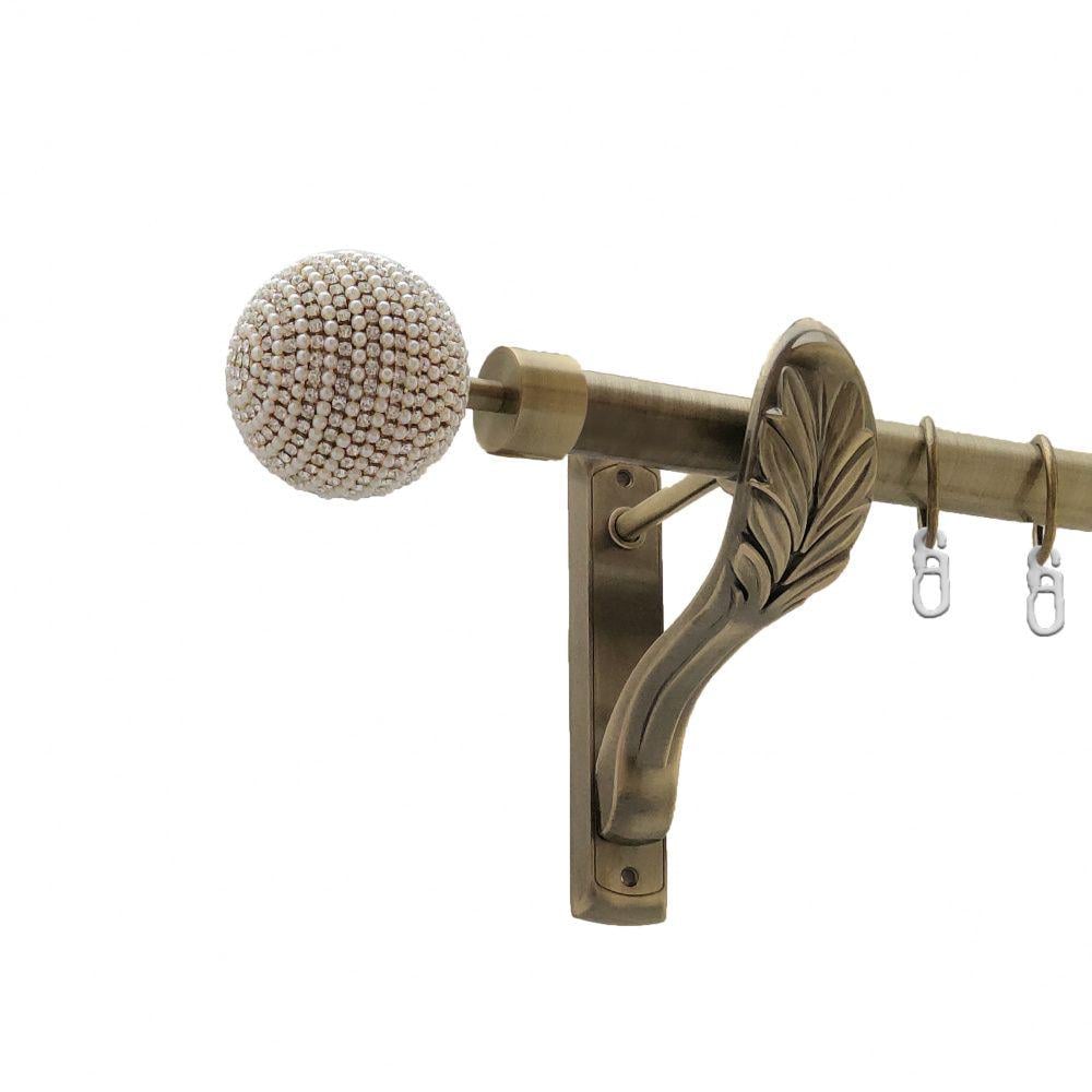 Карниз Orvit Карера металевий однорядний ретро гладка труба кільце металеве 25 мм 200 см Антик (4224678)