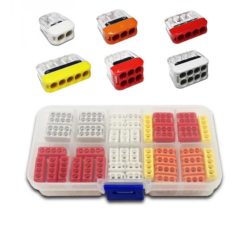 Набор клемм Tactix 6 видов 0,5-2,5 мм2 24А соединительная одинарная 48 шт. (PSC-48box)