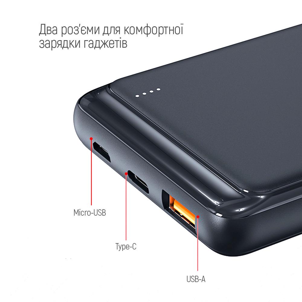 Повербанк ColorWay Slim 18W 10000 mAh Black (CW-PB100LPG3BK-PD) - фото 10