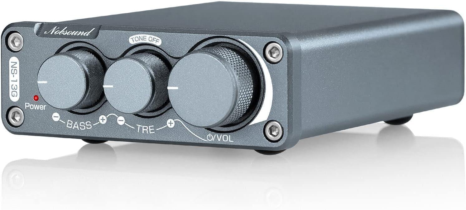 Стереоусилитель Nobsound NS-13G Hi-Fi 2-канальный аудиоресивер мини для акустических систем 2 шт./100 Вт Grey (NS-13G)