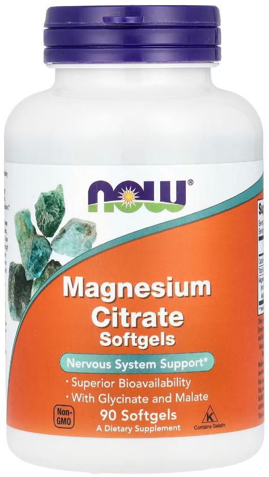 Магний цитрат NOW Foods Magnesium Citrate 134 мг 90 Softgels